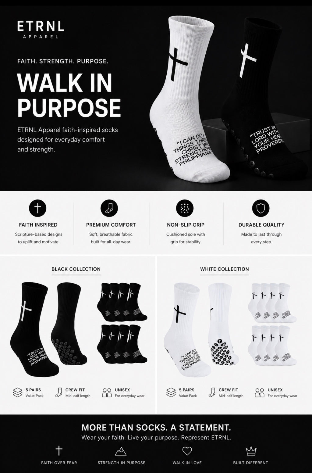 Cross Crew Christian Socks