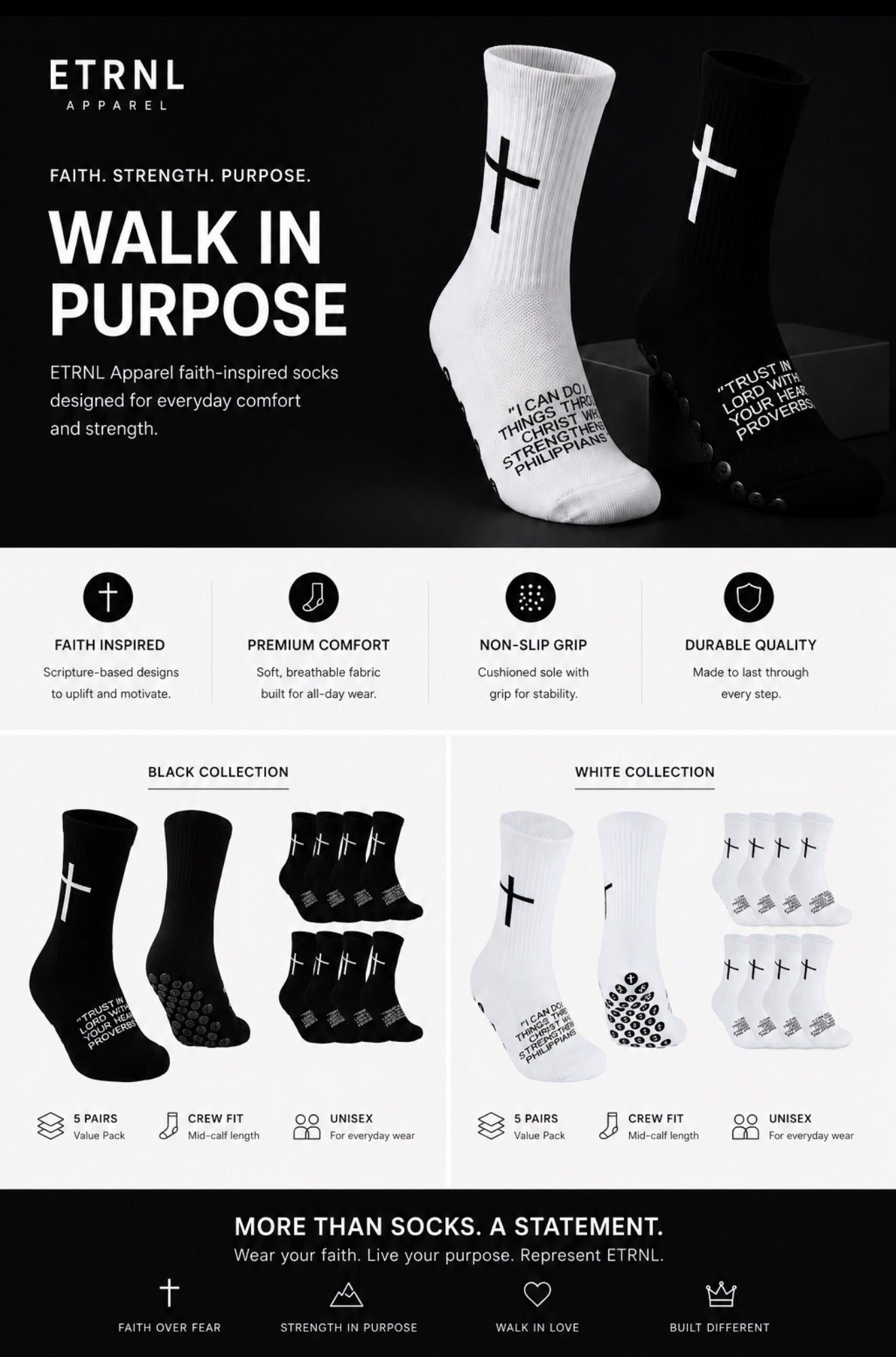 Cross Crew Christian Socks